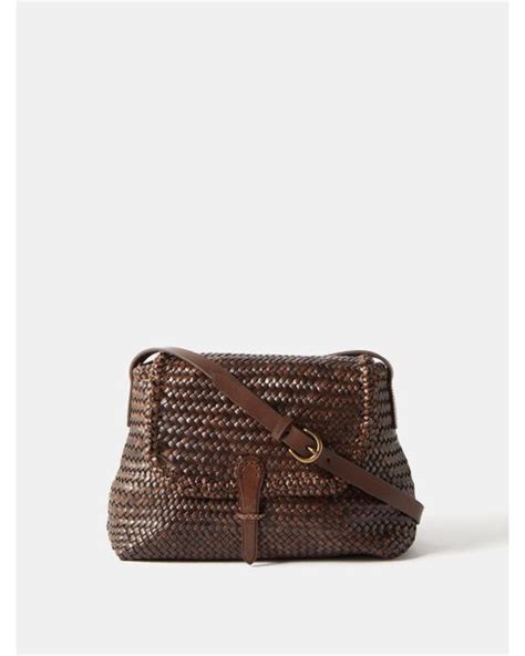 Dragon Diffusion City Woven Leather Cross Body Bag In Brown Lyst Uk