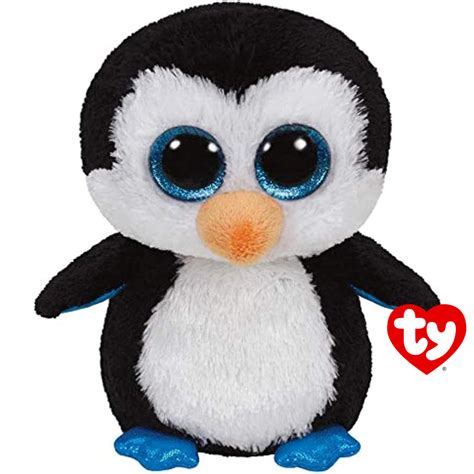 Ty Peluche Beanie Boos Pinguino Waddles Nero E Bianco Zampe