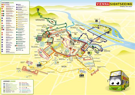 Autobús turístico Viena Sightseeing 4 rutas bus amarillo recorrido ciudad