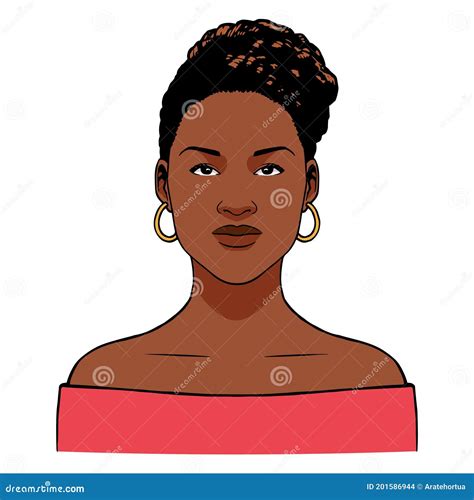 Mujer Afro Americana Aislada Ilustraci N Del Vector Ilustraci N De