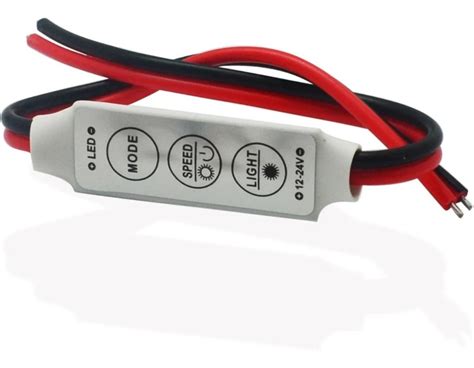 Mini Controlador Dimmer Tira Led 12 24 Volts Estrobo Flash Meses Sin