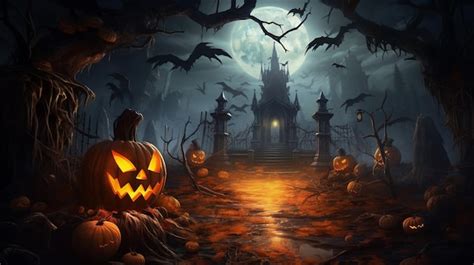 Premium AI Image | Spooky Halloween cornfield maze