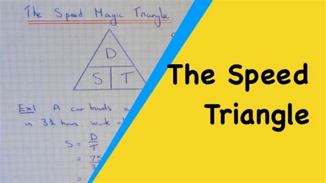 The Speed Distance And Time Magic Triangle Compound Measures Youtube