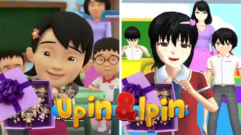 Tiru Aksi Upin Ipin Hadiah Untuk Susanti Versi Sakura School Simulator