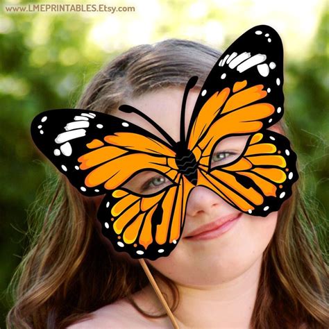 Monarch Butterfly Mask Printable Halloween Costume Animal - Etsy