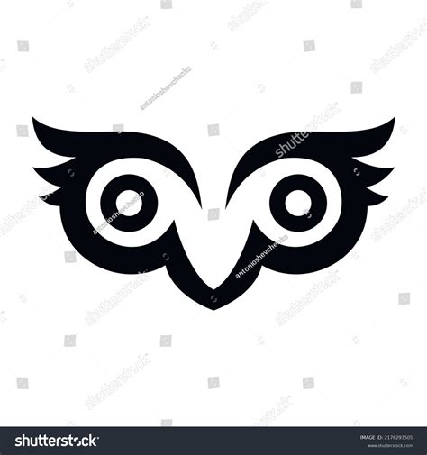 Vector Illustration Logo Owl Eyes Template Stock Vector (Royalty Free ...