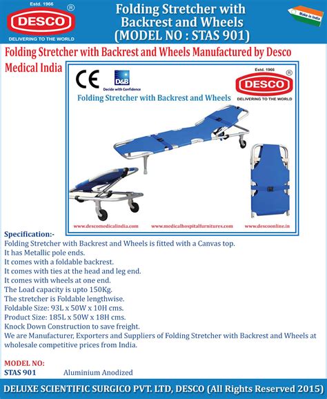 Folding Stretcher 2 Fold With Wheels Manufacturer Supplier And