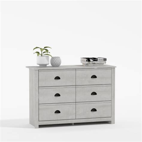 Geordano Drawer Dusty Gray Oak Dresser In In In