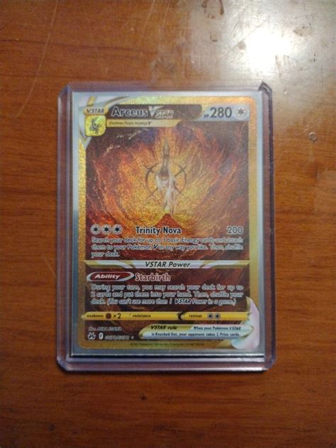 POKEMON ARCEUS V STAR GG70 GG70 FULL ART GOLD SECRET RARE TCG CROWN