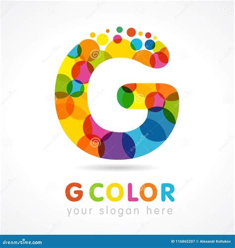 Letter G Colourful Bubbles Logo Cartoon Vector | CartoonDealer.com ...