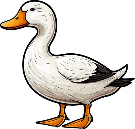 AI Generated Duck Illustration Isolated On Transparent Background