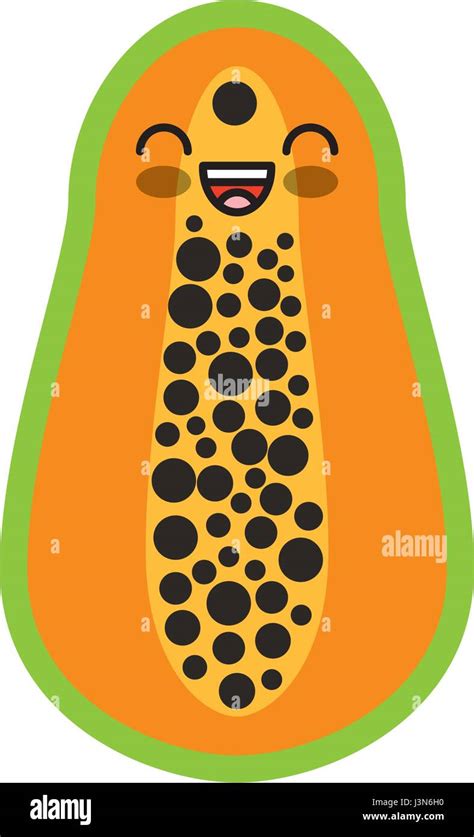 Kawaii papaya fruit icon fotografías e imágenes de alta resolución Alamy