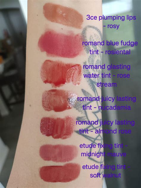 Romand 3ce And Etude Swatches Rasianbeauty