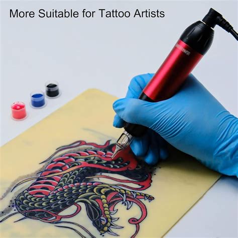 Wormhole Tattoo Pen Kit Rotary Machine Gun With Power Red Ebay