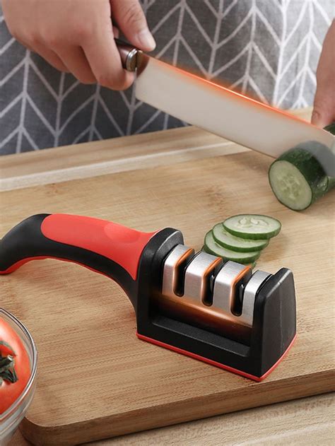 Pc Stainless Steel Knife Sharpener Handheld Multi Function Three