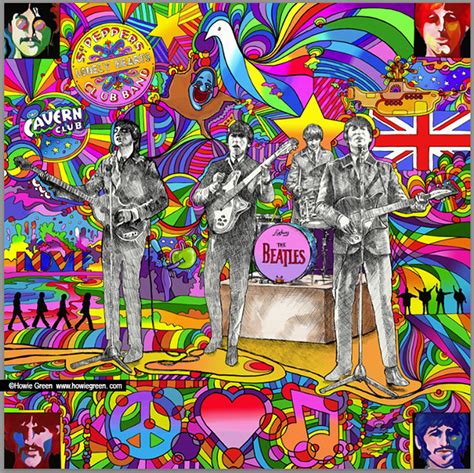 Beatles Pop Art Psychedelic Painting This Tribute To The B Flickr