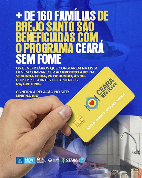 DE 160 FAMÍLIAS DE BREJO SANTO SÃO BENEFICIADAS O PROGRAMA CEARÁ