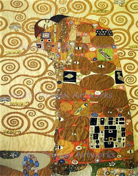 Gustav Klimt Fulfillment 1909 Reproduction Digital Etsy Klimt Art