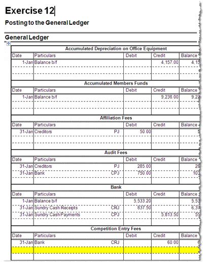 3 Excel Ledger Templates - Excel xlts