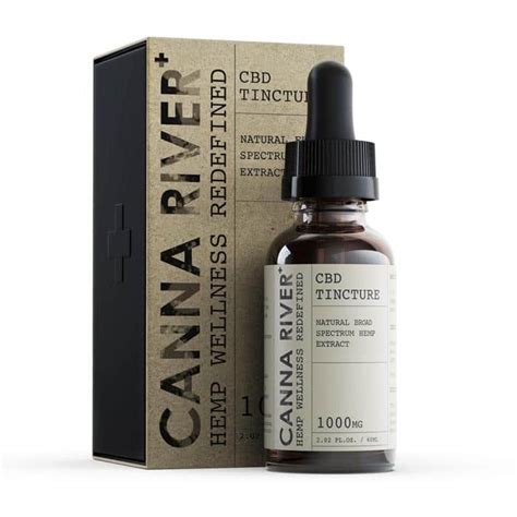 Canna River BROAD SPECTRUM CBD TINCTURE 60ML 1000mg 5000mg Green