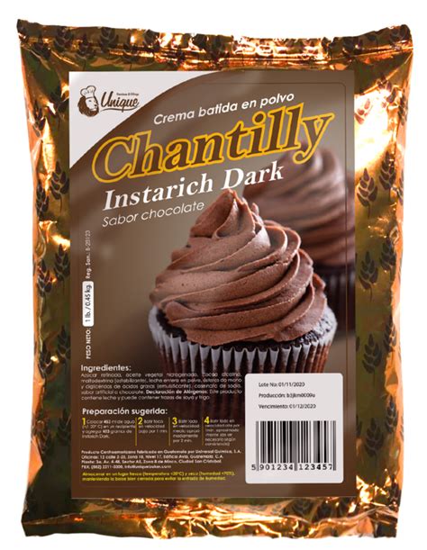 Crema Para Batir Instarich Dark Chocolate Lb Unidades