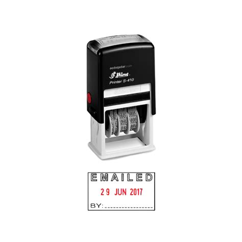 shiny  inking date stamp emailed