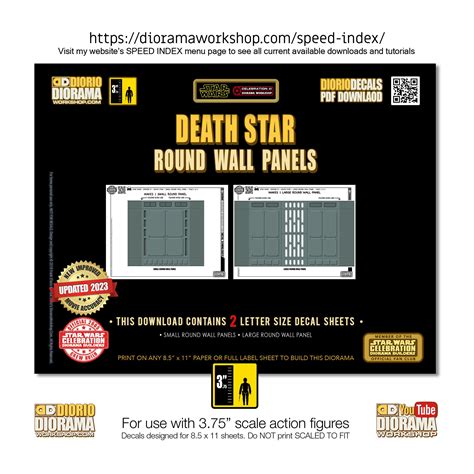 Star Wars Diorama Kit : Death Star Round Walls Accessory - Etsy