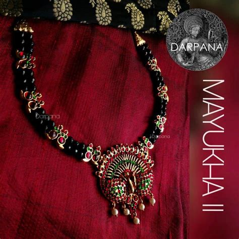 Beautiful Black Beaded Necklace From Darpana South India Jewels