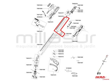 TUBO TRANSMISION SUPERIOR COMPL TE1000 1668 Recambios Y Despieces