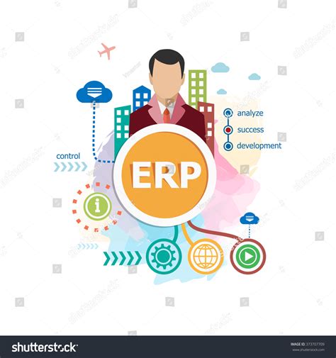 Erp Enterprise Resource Planning Concepts For Web Banner And Printed