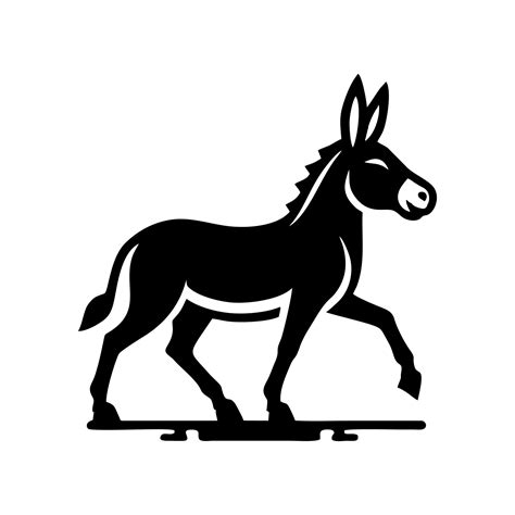 Donkey logo design illustration. Black Donkey icon logo 45815856 Vector ...