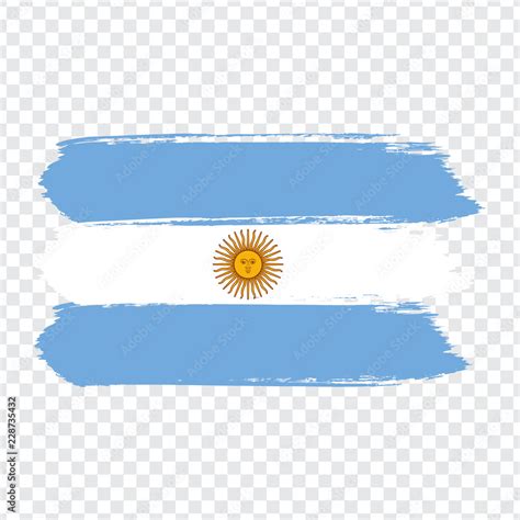 Flag Argentina, brush stroke background. Flag of Argentina on ...