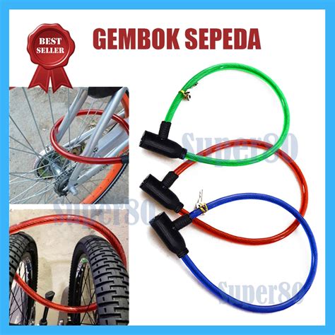 Jual Kunci Pengaman Sepeda Gembok Rantai Kawat Seling Sling Cable