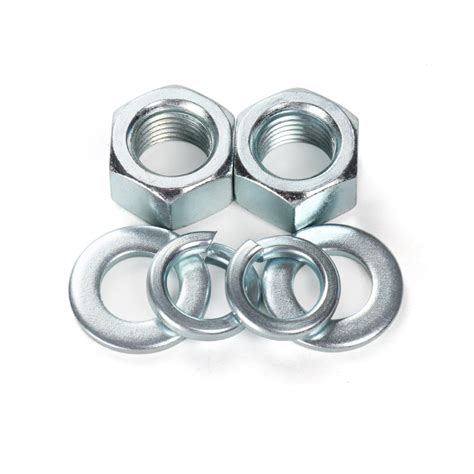 China Galvanized White Blue Zinc Plated Din Hex Nut Manufacturer And