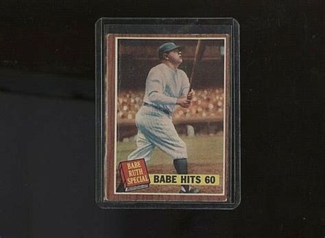 1962 Topps Babe Ruth Hits 60 New York Yankees 139 VGEX EBay