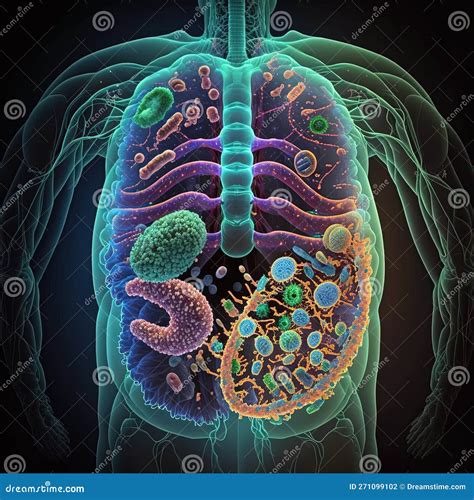 Human Microbiome Map Stock Illustration Illustration Of Abstract