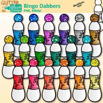 Bingo Dabber Clipart Board Game Dauber Graphics Glitter Meets Glue