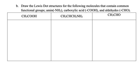 SOLVED B Draw The Lewis Dot Structures For The Following Molecules