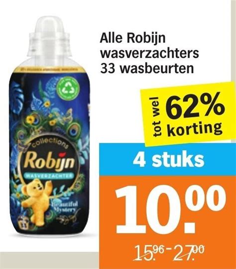 Alle Robijn Wasverzachters Wasbeurten Aanbieding Bij Albert Heijn