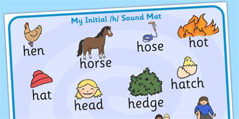 Free Initial H Sound Mat Teacher Made