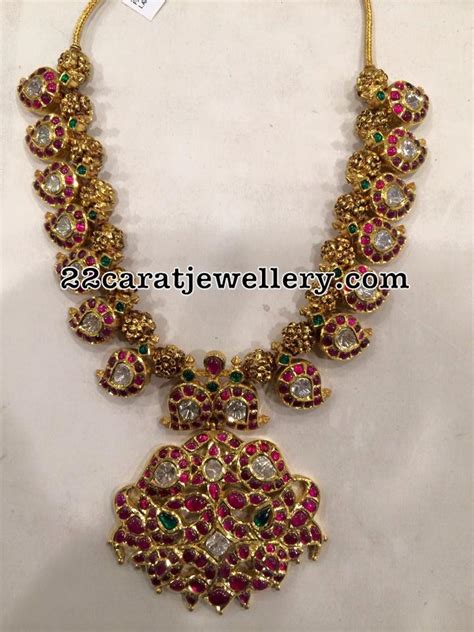 Mango Necklace With Nakshi Balls Jewellery Designs