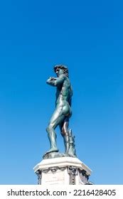 Bronze Replica Michelangelos David Michelangelo Square Stock Photo ...