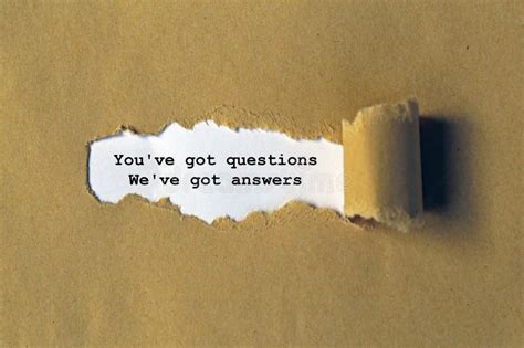 You Ve Got Questions We Ve Got Answers On Paper Stock Photo Image Of