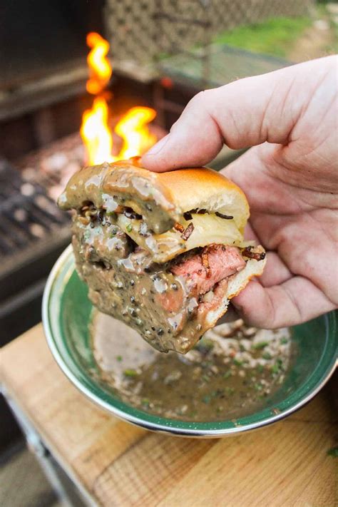 Steak Sliders With Beer Cheese Over The Fire Cooking