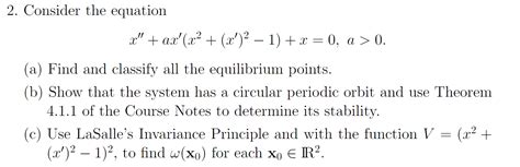 Solved Consider The Equation X Ax X X X Chegg