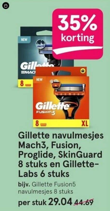 Gillette Navulmesjes Mach Fusion Proglide Skinguard Stuks En