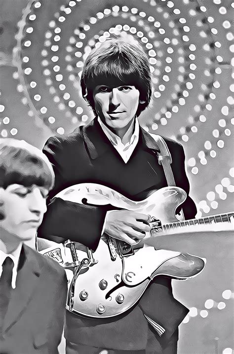 George Harrison with his legendary Epiphone Casino The Beatles 1960 ...