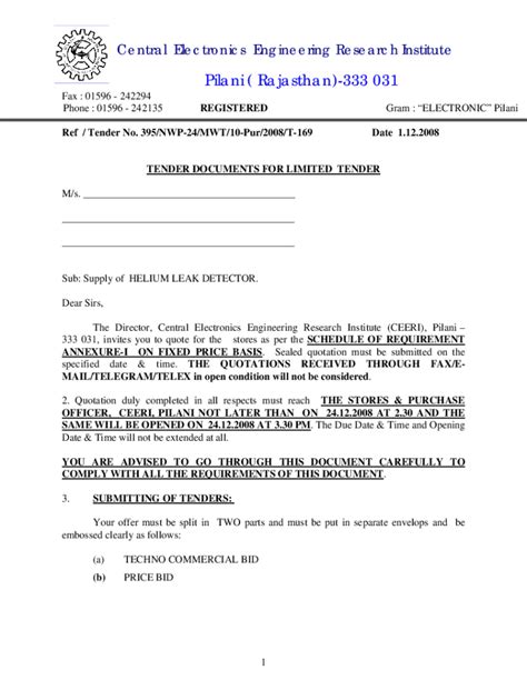 Fillable Online CSIR Central Electronics Engineering Research Institute