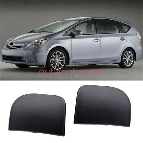 Fit For Toyota Prius 2012 2015 Black Front Bumper Tow Eye Hook Cover Cap X2 Ebay