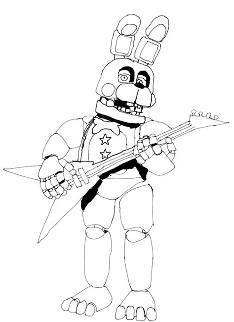 27 Withered Bonnie Coloring Page AnineSarahjane